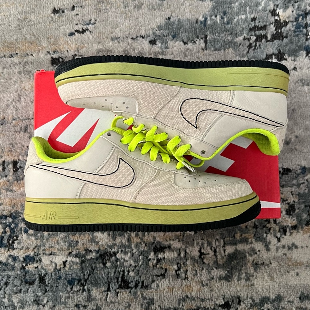 Green Nike Air Force 1s